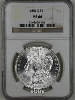 1881-S $1 Morgan Silver Dollar MS66 NGC 3493520-006