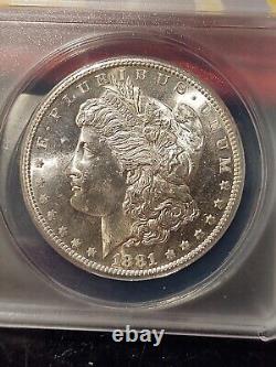 1881-S Morgan Silver $1 ANACS 64-Full Reverse Cameo- Coin Should've PL-Oh well