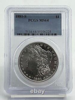 1881-S Morgan Silver Dollar $1 Coin PCGS MS 64