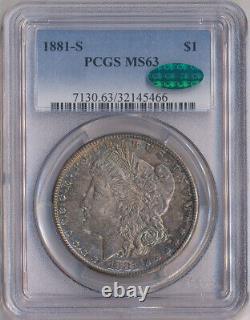 1881 S Morgan Silver Dollar CAC PCGS MS63