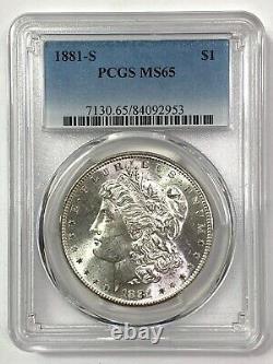1881-S Morgan Silver Dollar PCGS MS 65 HOLY SMOKED LUSTER BATMAN