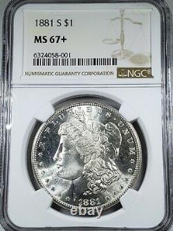 1881 S NGC MS67+ Morgan Silver Dollar