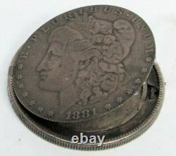 1881 Silver USA Box Dollar Hand Made Hinged Smuggler Morgan $1 Box Coin