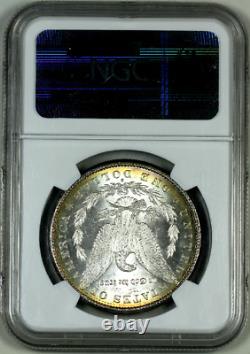 1881-s Ms63 Ngc Morgan Silver Dollar Deep Variegated Rainbow Toning