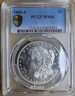 1882-S Morgan Silver Dollar PCGS MS 63-Obverse Proof Like BU Uncirculated