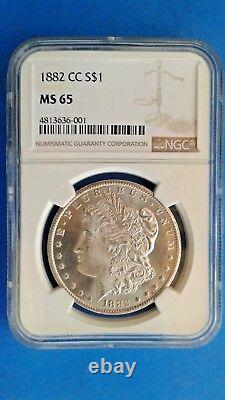 1882 cc Morgan Silver Dollar NGC MS 65