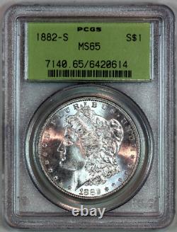 1882-s Ms65 Pcgs Morgan Silver Dollar Premium Quality & Eye-appeal
