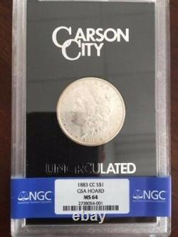 1883-CC $1 Morgan GSA Hoard Carson City Uncirculated Silver Dollar withbox and COA