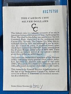 1883-CC Carson City Morgan Silver Dollar GSA Hoard with Inner and Out Box COA