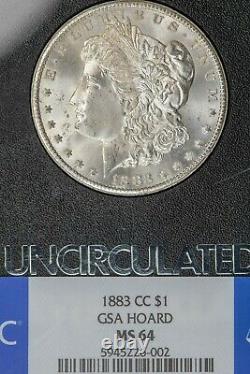 1883-CC Morgan Dollar NGC MS-64 (GSA Holder) VAM-8A Double Date Clashed Obv
