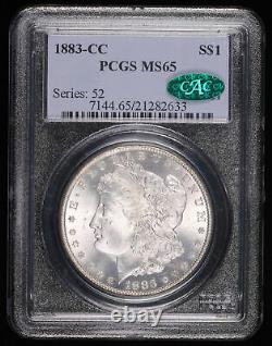 1883 CC Morgan Silver Dollar Coin Pcgs Ms65 Cac