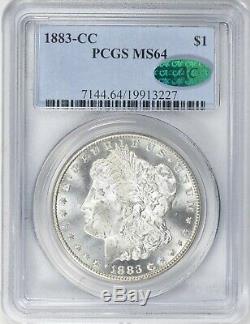 1883-CC Morgan Silver Dollar, PCGS MS 64, reflective fields! CAC Approved