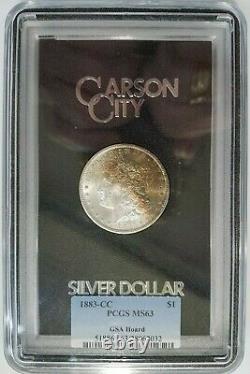 1883 CC Silver Morgan Dollar PCGS MS 63 GSA Hoard Carson City Toned Toner Toning
