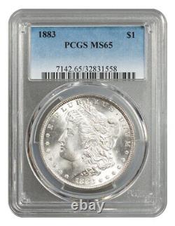 1883 Morgan Silver Dollar PCGS MS65