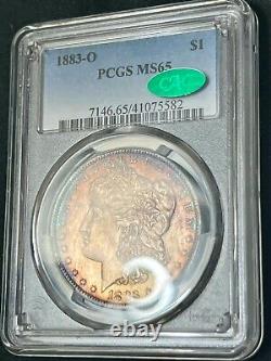 1883-O Morgan Dollar PCGS MS65 & CAC! MONSTER BLUE TONED! 