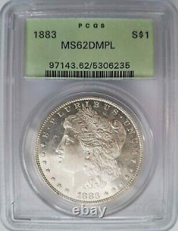 1883 P Silver Morgan Dollar PCGS MS 62 DMPL Deep Mirrors OGH PL DPL Coin