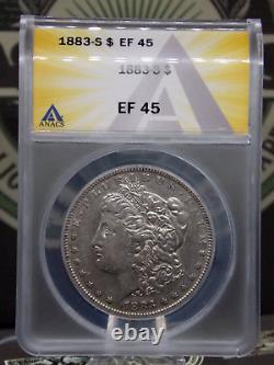 1883 S Morgan SILVER Dollar $1 ANACS EF45 XF Extra Fine #893 ECC&C, Inc