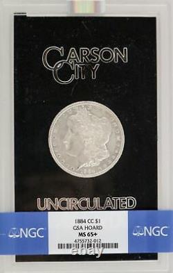 1884 CC Carson City $1 Morgan Silver Dollar NGC MS65+ GSA Hoard Uncirculated