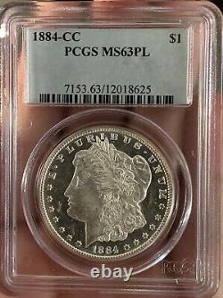 1884 CC Morgan Silver Dollar! MS63PL PCGS Carson City Proof Like Near DMPL