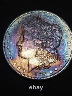 1884 O Morgan Dollar Bu Monster Toned