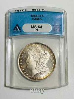 1884 O Morgan Silver Dollar ANACS MS-64 Proof Like Vam-5- Looks to be DMPL