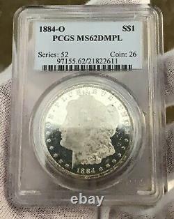 1884 O Morgan Silver Dollar DMPL! CAMEO DMPL PCGS GRADED MS62DMPL LOOKS 64 Dpl