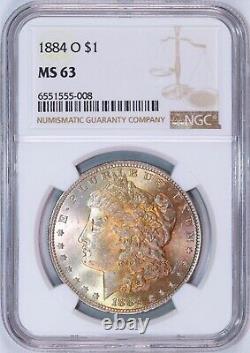 1884-O Morgan Silver Dollar PCGS MS63 Obverse Toning