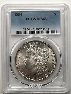 1884 P Morgan Silver Dollar PCGS MS63 Beautifully Toned