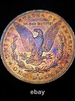 1884 S Morgan Dollar Monster Rainbow Toned