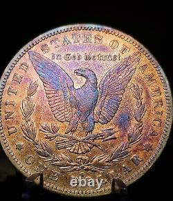 1884 S Morgan Dollar Monster Rainbow Toned