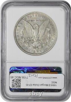 1884-S Morgan Silver Dollar EF45 NGC