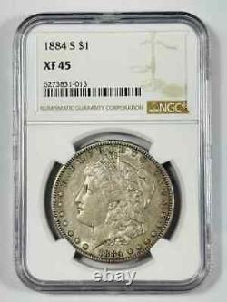 1884 S Morgan Silver Dollar NGC XF-45