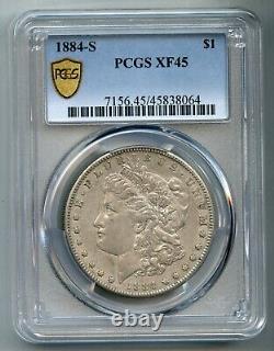 1884 S Morgan Silver Dollar PCGS XF 45