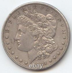 1884-S Morgan Silver Dollar, Scarce S Mint, Original XF