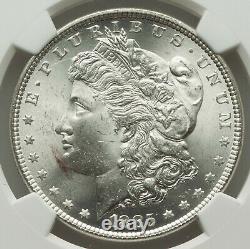 1885 $1 Morgan Silver Dollar NGC MS 64 Near GEM Quality BLAST WHITE