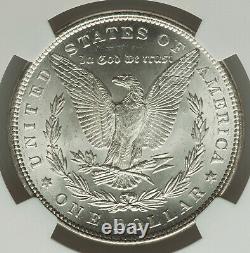 1885 $1 Morgan Silver Dollar NGC MS 64 Near GEM Quality BLAST WHITE