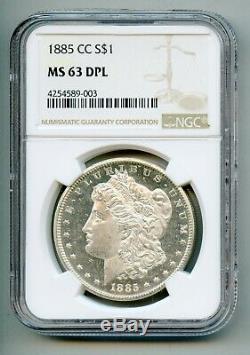 1885 CC Morgan Silver Dollar NGC MS 63 DPL (DMPL)