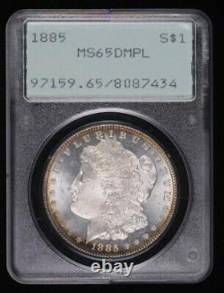 1885 Morgan Silver Dollar Coin Pcgs Ms65 Dmpl Deep Mirror Prooflike Ogh Rattler