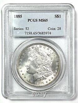 1885 Morgan Silver Dollar PCGS MS 65 GREAT LUSTER