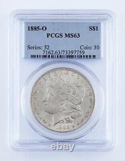 1885-O $1 Silver Morgan Dollar Graded by PCGS as MS63! Gorgeous Morgan