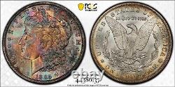 1885-O Morgan Dollar PCGS MS65 Tie Dye Color EOR End Of Roll Rainbow Toned WithVid