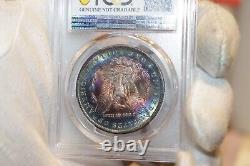 1885 O US Silver Dollar $1 PCGS Unc Toning