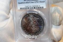 1885 O US Silver Dollar $1 PCGS Unc Toning