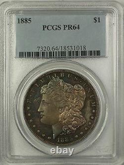 1885 Proof Morgan Silver Dollar $1 Coin PCGS PR-64 Beautifully Toned TW