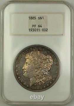 1885 Proof Morgan Silver Dollar $1 Old NGC Holder PF-64 Toned (Better Coin)