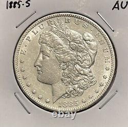 1885-S Morgan Dollar AU About Uncirculated 90% Silver