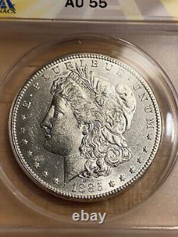1885 S Morgan Silver Dollar ANACS AU 55 Beautiful Looks Better than Grade