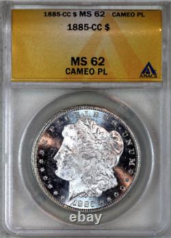 1885-cc Ms62 Cameo Pl Anacs Proof-like Morgan Silver Dollar