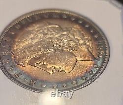 1886 Morgan Silver Dollar Ms65 Gorgeous Rainbow Toning, Stunning Eye Appeal WOW