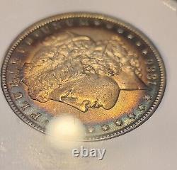 1886 Morgan Silver Dollar Ms65 Gorgeous Rainbow Toning, Stunning Eye Appeal WOW